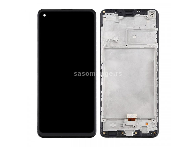 LCD za Samsung A21S + Touch Screen crni WITH FRAME