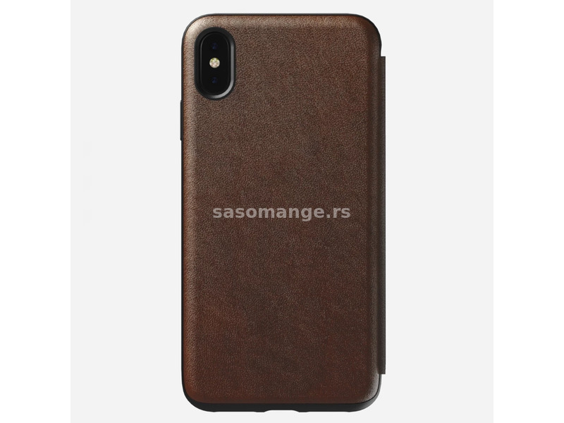 NOMAD Rugged Tri-Folio openable Skin case iPhone XS Max brown