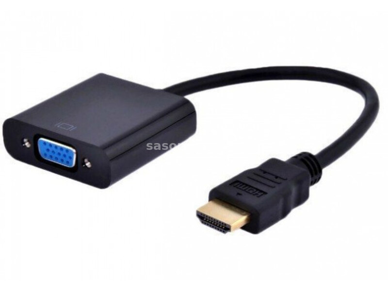 A-HDMI-VGA-06 ** Gembird HDMI to VGA + AUDIO adapter cable, single port (alt A-HDMI-VGA-03, 479)