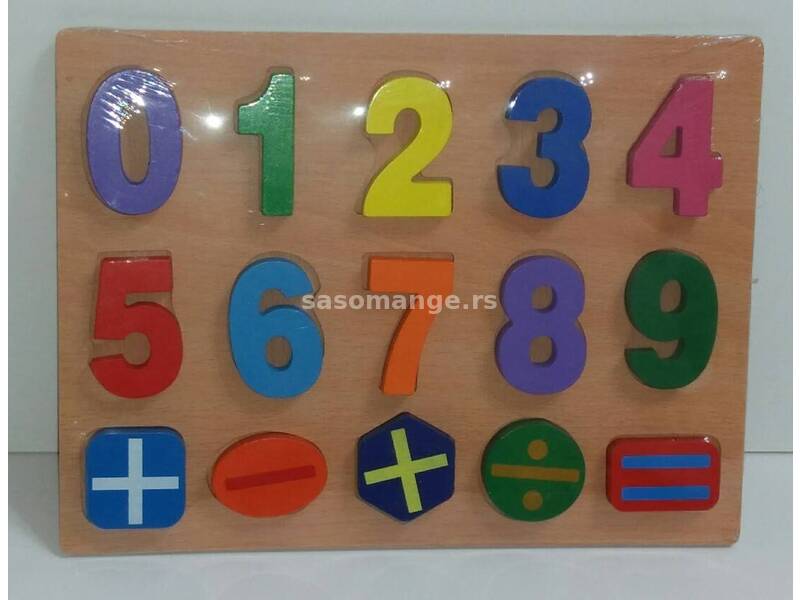 Drvena tabla sa brojevima