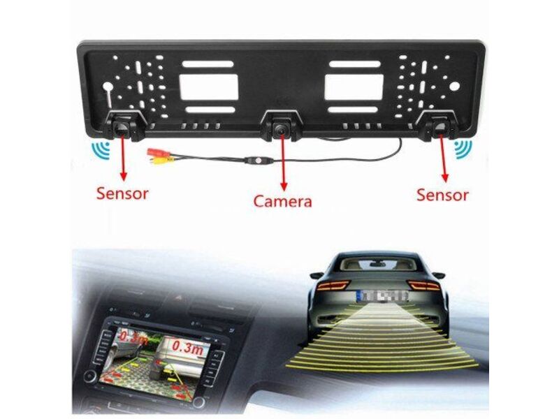 Parking senzori i kamera u ramu tablice