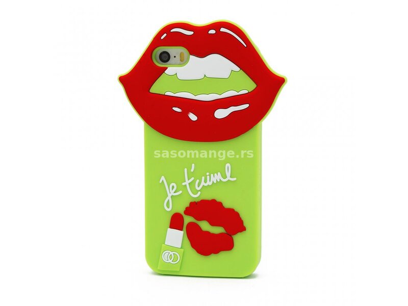 Futrola maska za iPhone 5/5s/SE leđa Lips Je taime - zelena