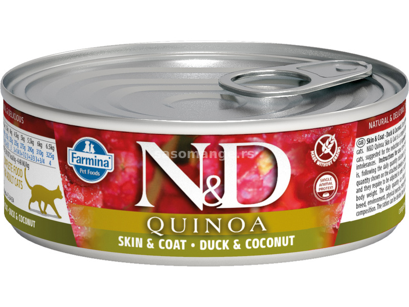 N&amp;D Can Cat Quinoa Duck&amp;Coconut 80g