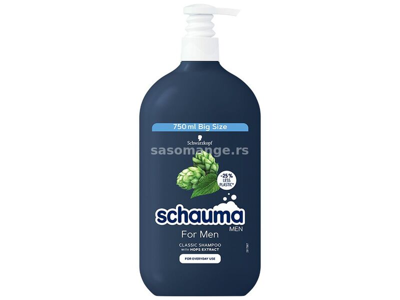 SCHAUMA Men šampon za kosu za muškarce sa pumpicom/ 750 ml
