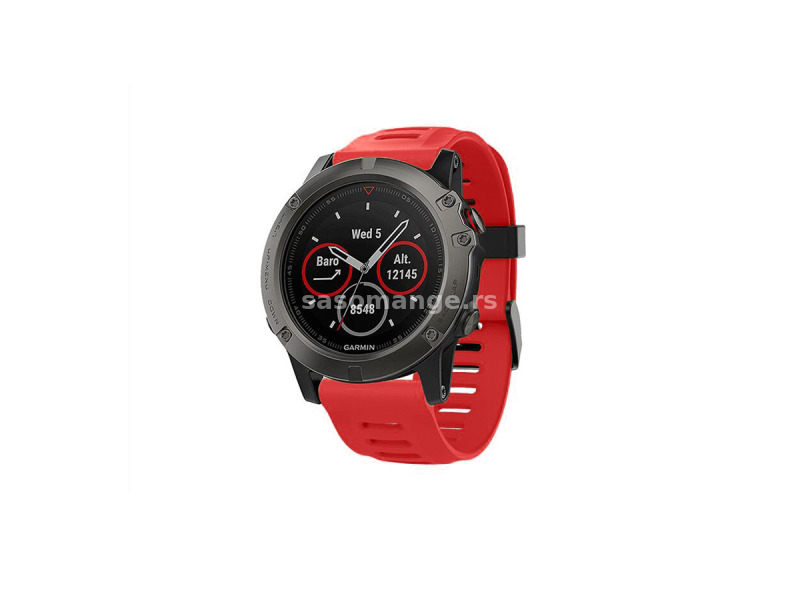 Narukvica sporty za Garmin Fenix 3/5X/6X smart watch 26mm crvena