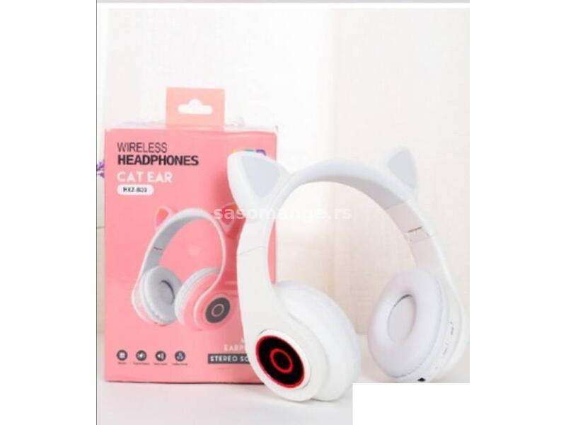 Bluetooth slušalice mačje uši B39 bele