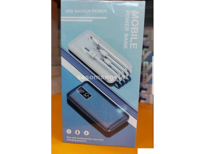 POWER BANK Bezicni punjac sa 4 USB kabla