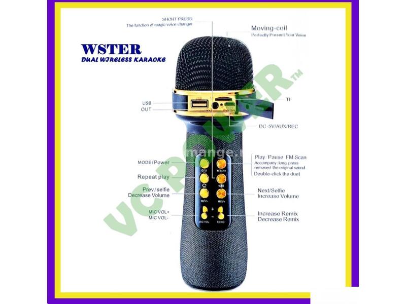 Bluetooth karaoke mikrofon crveni WS-898