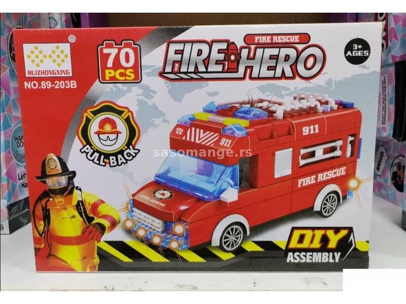 Lego kocke vatrogasni kombi od 70 delova