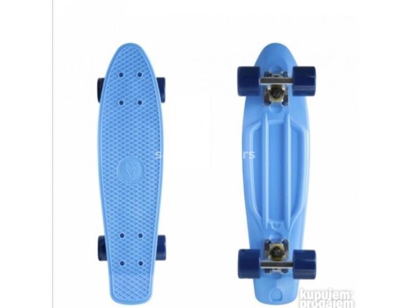 Pennyboard skejt 56cm plavi sa svetlećim točkovima