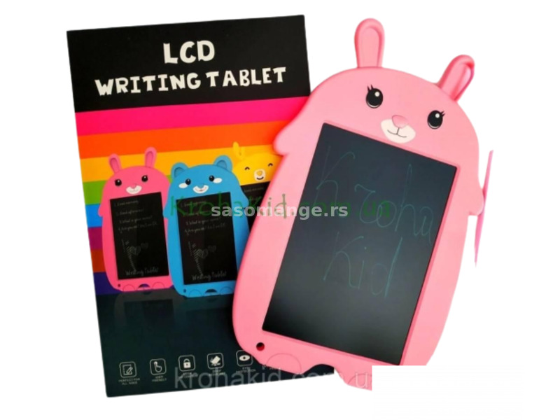 LCD dečija roze tabla za crtanje 9inch