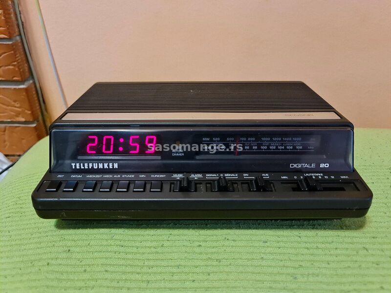 TELEFUNKEN digitale 20 - stari radio budilnik na struju