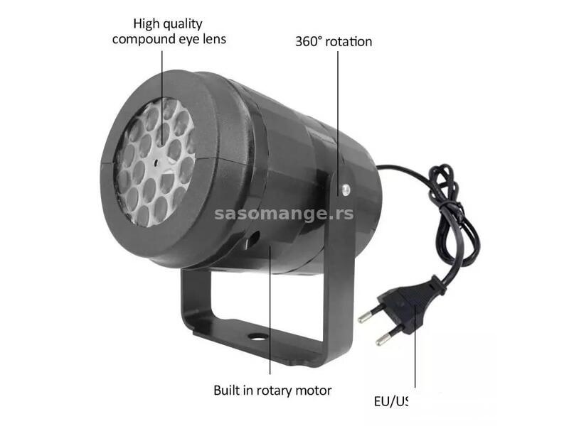 Laser projektor sa 16 Novogodišnjih Šablona
