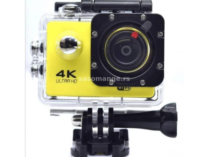 Sportska vodootporna kamera 4K sa daljinskim roza