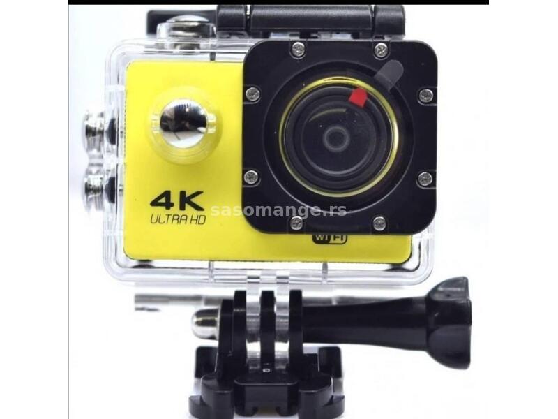 Sportska vodotporna kamera 4k sa daljinskim roze