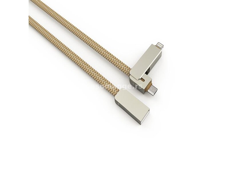 USB kabal za micro/iPhone lightning Ldnio Lc87 Qc 1m zlatna
