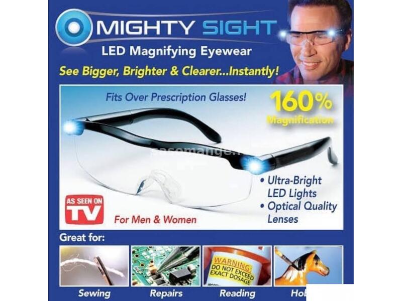 Naočare lupa sa LED osvetljenjem