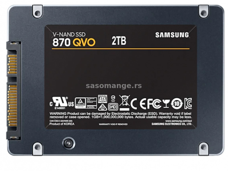 SSD Samsung 2TB 870 QVO MZ-77Q2T0BW