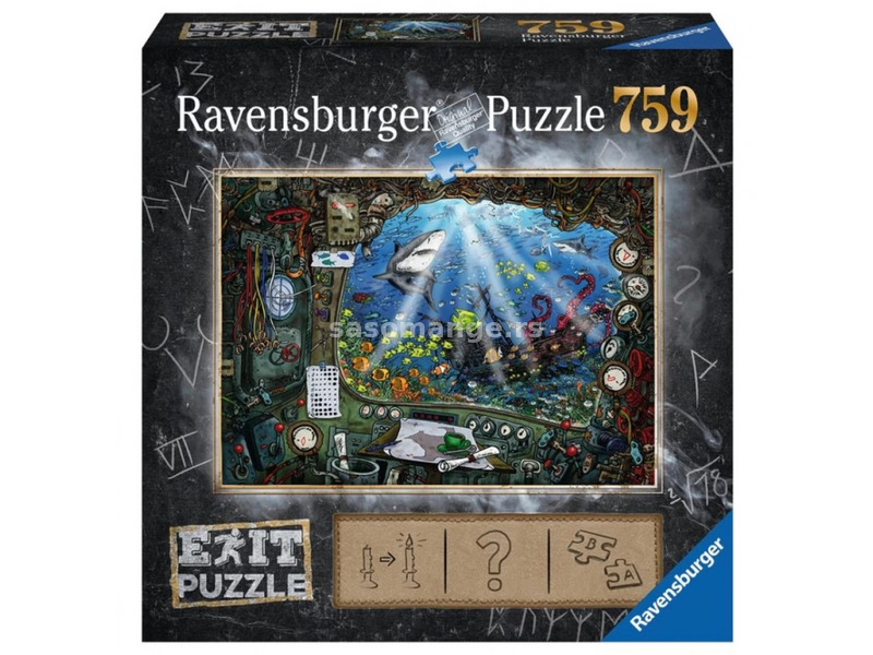 RAVENSBURGER Exit Puzzle game 759 pieces A submarine german edition