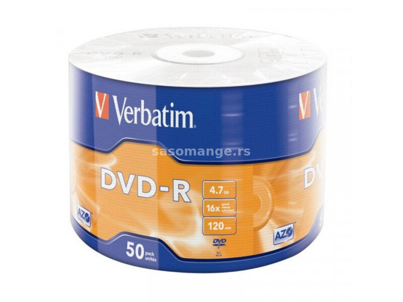 DVD-R Verbatim 16x 150 MATT SILVER AZOWRAP