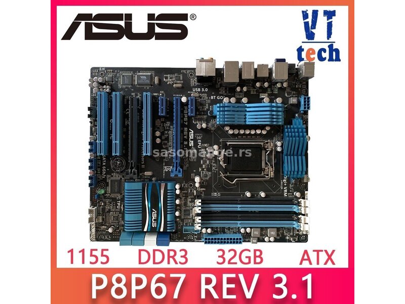 ASUS P8P67 Rev3.1 LGA 1155 / DDR3 P67 chipset