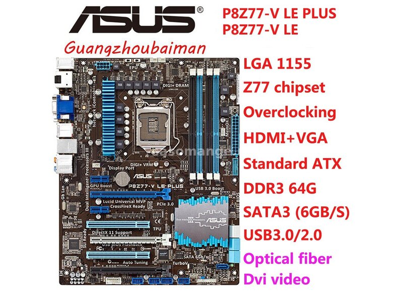 ASUS P8Z77-V LE PLUS LGA 1155 / DDR3 Z77 chipset