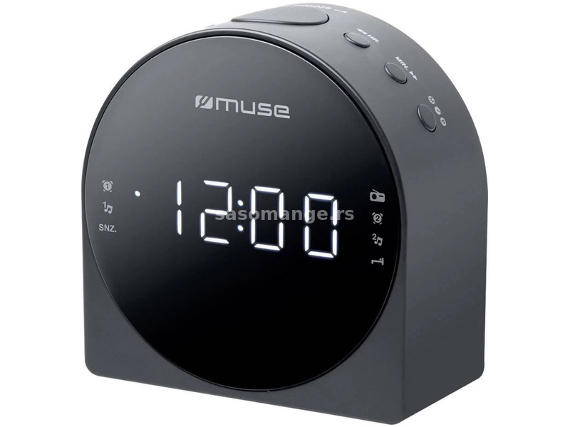 MUSE M-185CR radio alarm hour grey
