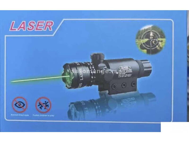 Laser zeleni + mikroprekidač+ nosač za pušku- komplet