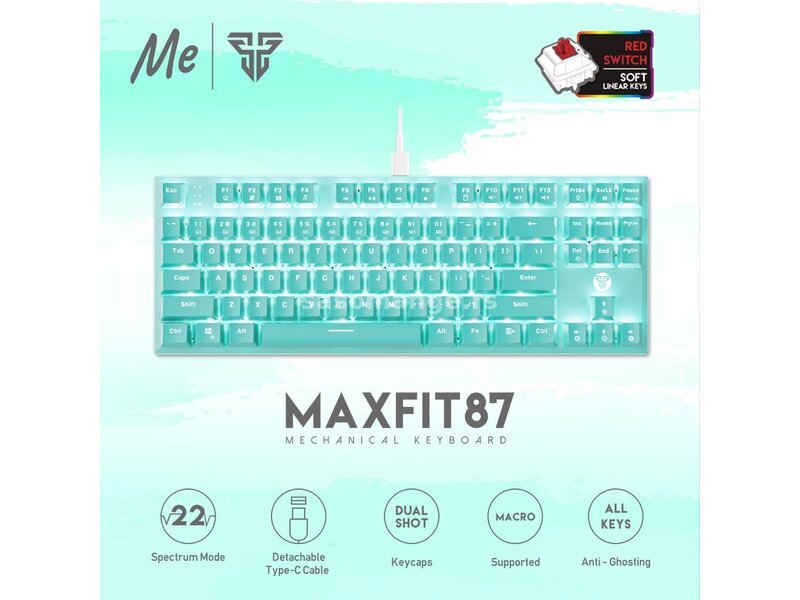 Tastatura Mehanicka Gaming Fantech MK856 RGB Maxfit 87 Red