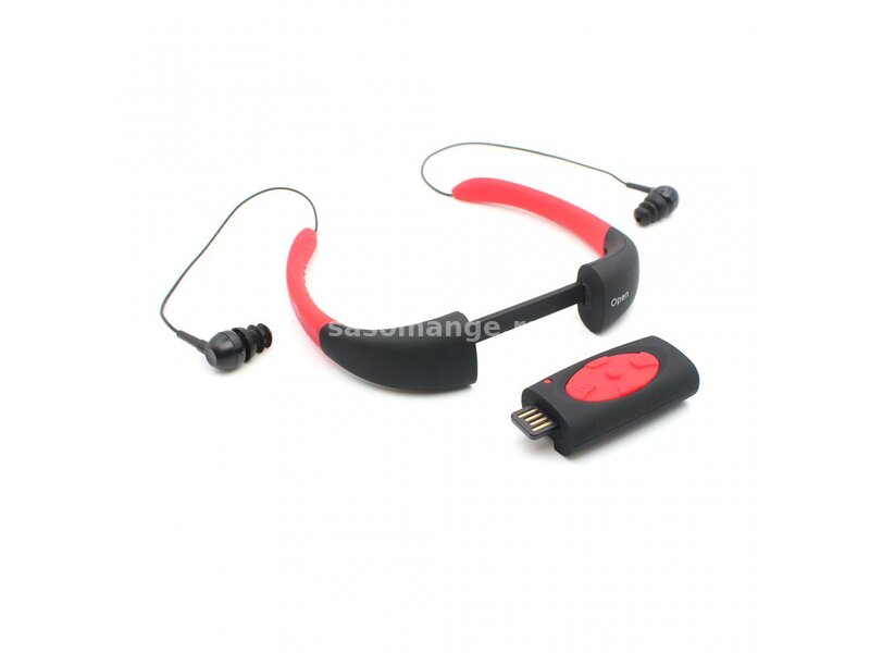 Bluetooth slušalice bežične vodootporne IPX8 crvene