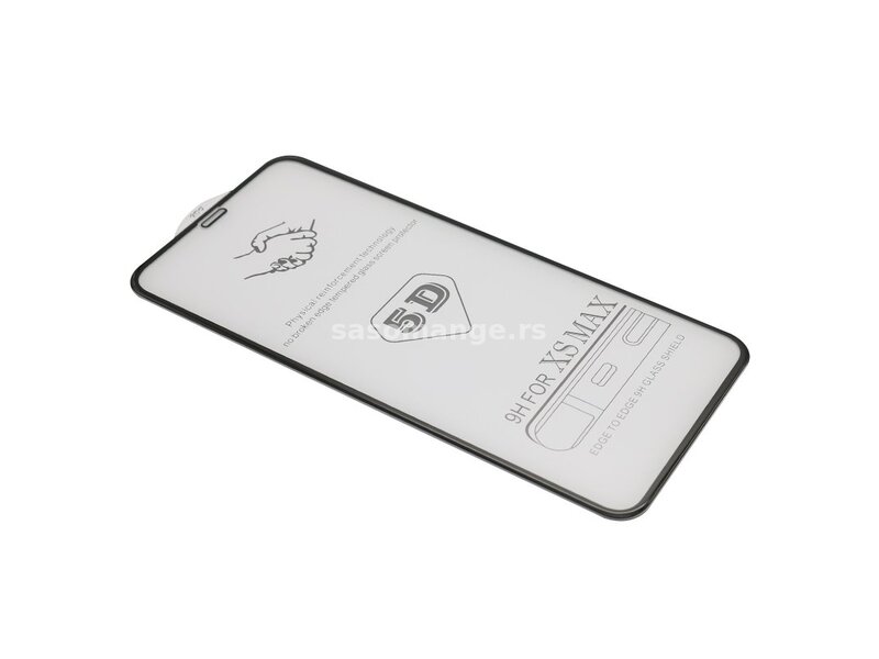 Zaštitno staklo za iPhone XS Max (5D) pun lepak crna