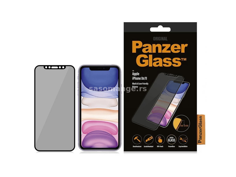PANZERGLASS Screen Protector Case Friendly Privacy iPhone XR/11 black