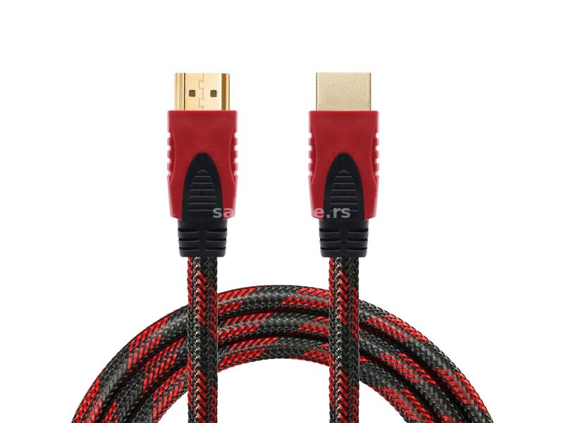 Kabal HDMI muški na HDMI muški 1,5m crno-crvena kablovi/kabl