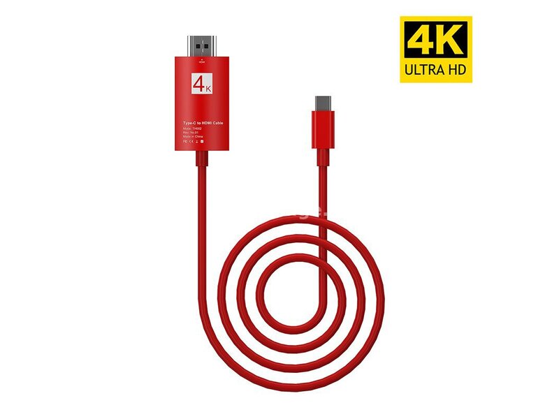 Kabal kabl kablovi Type C muški na HDMI muški 4K 30Hz crvena