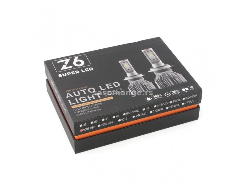LED sijalica za farove automobila Z6 HB3 50W 6500K set