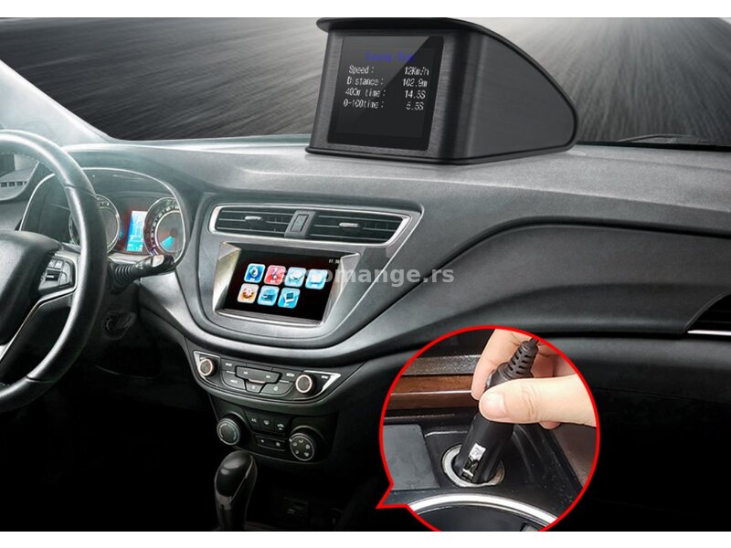 HUD T600 Car Head Up Display Digital GPS Speedometer Smart A