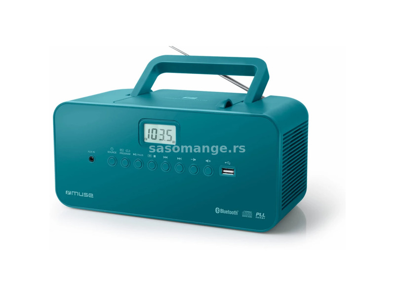 MUSE M-30BTB radio tape recorder blue