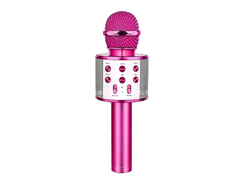 Mikrofon mikrofoni bežični Blutut Bluetooth 858 pink