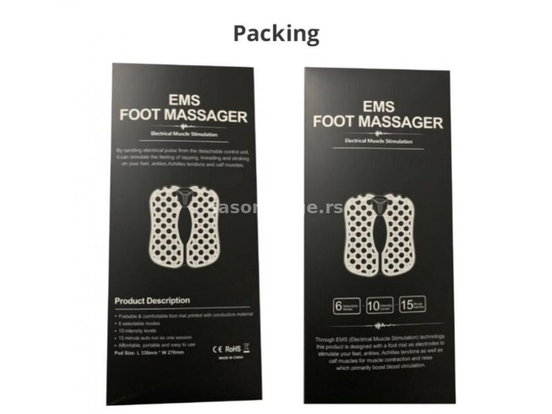 Električni EMS masažer za opuštanje nogu/stopala