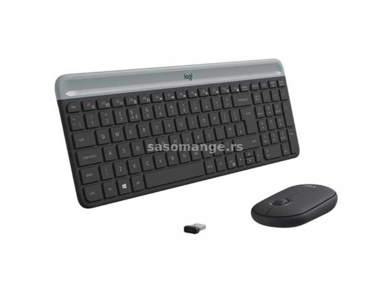 Bežična tastatura + Miš Logitech MK470 Slim YU Graphite
