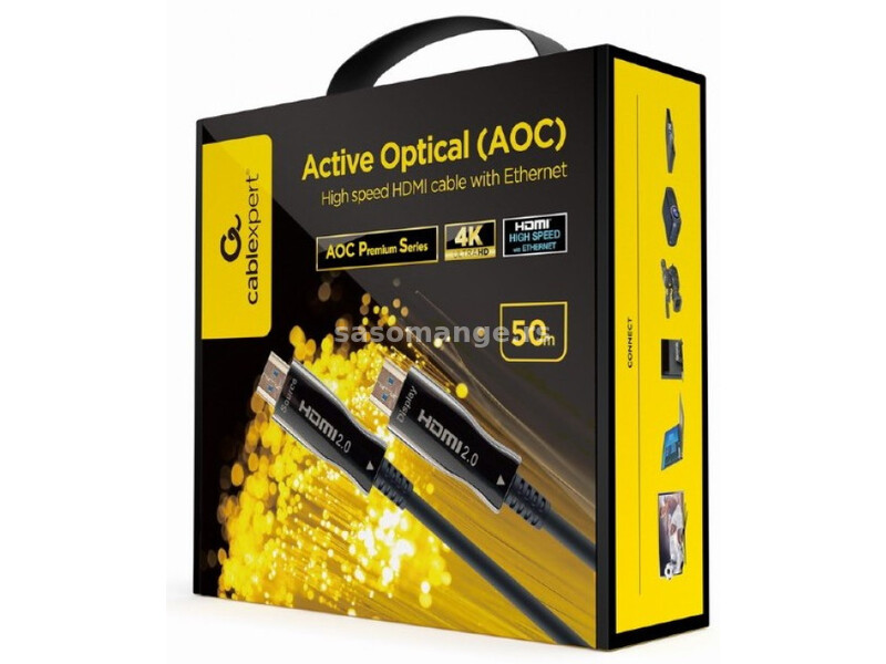 CCBP-HDMI-AOC-50M-02 Gembird Active Optical (AOC) High speed HDMI cable with Ethernet Premium 50m