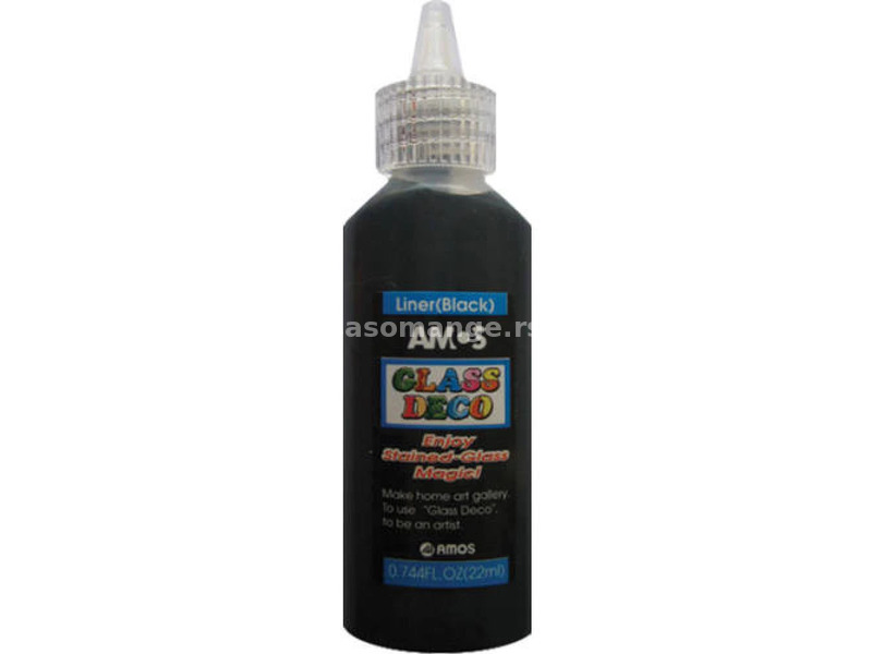 AMOS Paint Glass Sticker contour black 22 ml