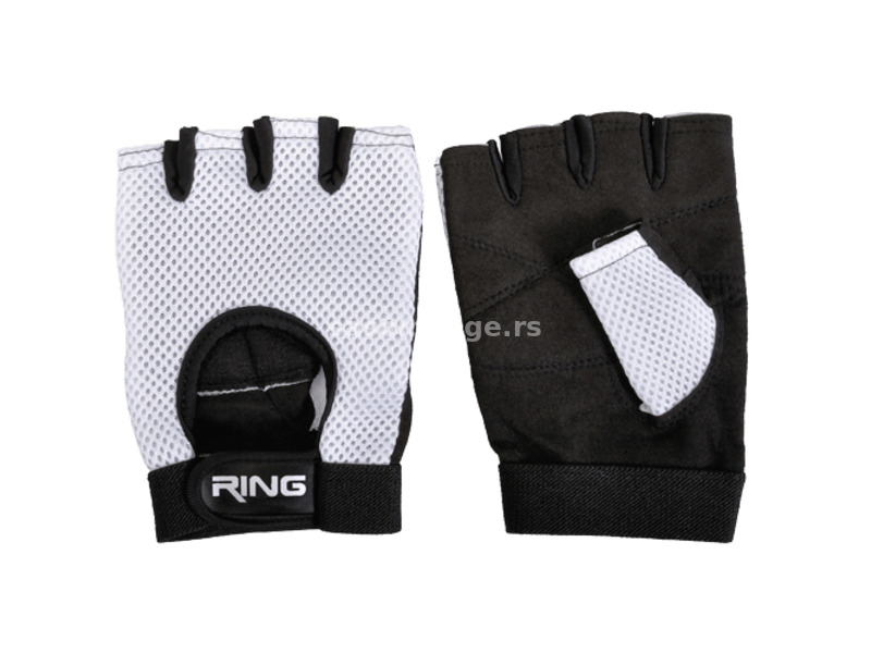 RING Fitnes rukavice RX FG310 Rukavice Crna/Bela XL XXL