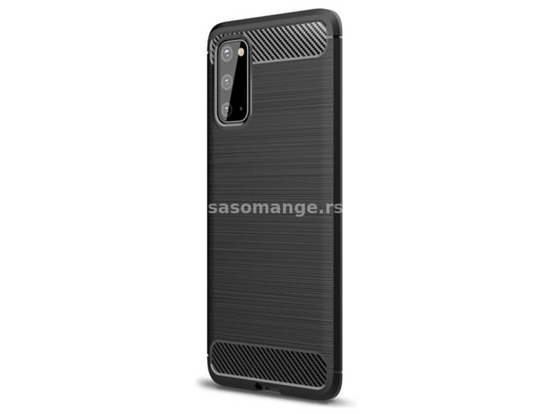 ZONE Silicon case brushed carbon pattern Galaxy S20/S20 5G black
