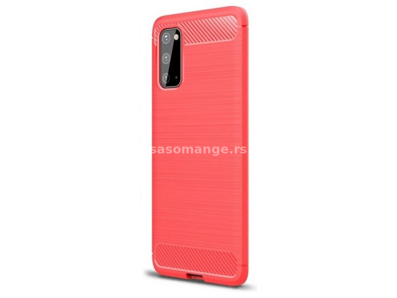 ZONE Mate 30 / 30 5G Silicon case moderately shockproof brushed carbon pattern red