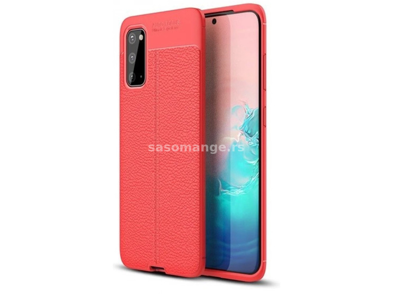 ZONE Silicon case leather look sewing pattern Xiaomi Redmi 8A red