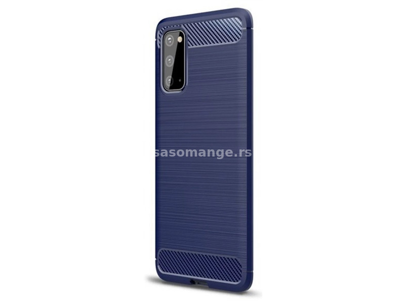 ZONE Silicon case brushed carbon pattern Samsung Galaxy A70e dark blue