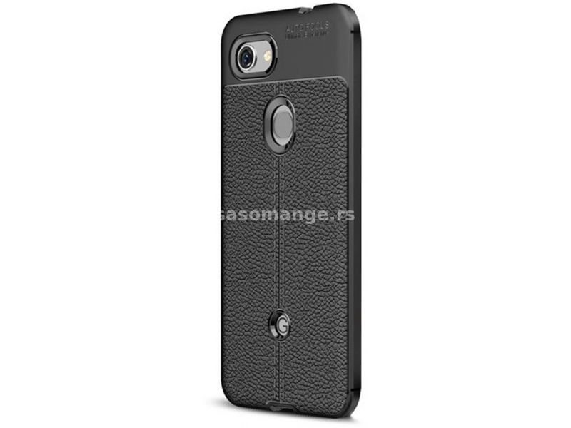 ZONE Silicon case leather look sewing pattern Google Pixel 3A black