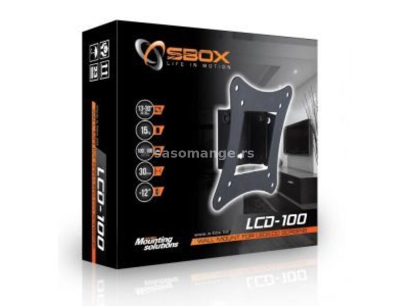 S-BOX LCD100B Nosac za TV Tilt 13-30" do 15Kg