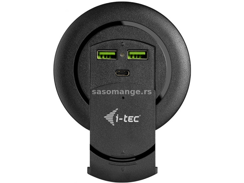 ITEC Table fast charger 3xUSB QC 3.0 USB-C PD 3.0 96W black